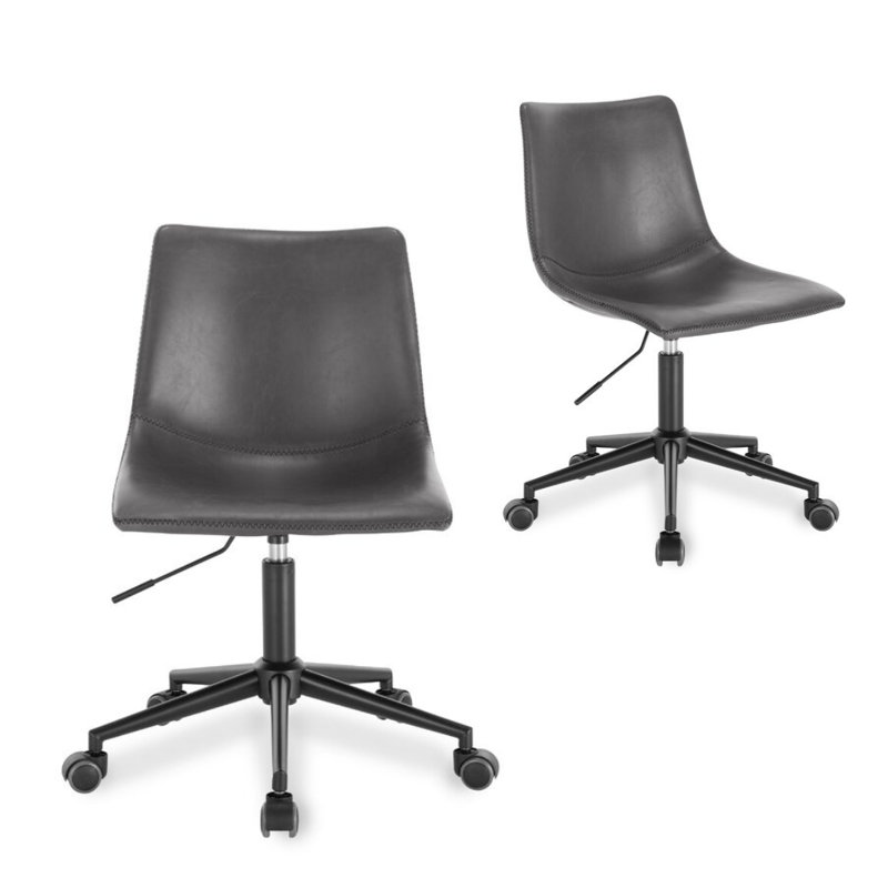 Chaise de travail Voncile, Noir