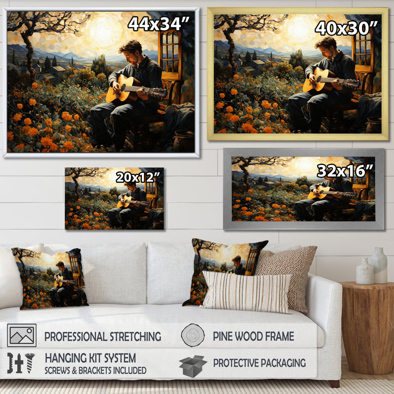 «Afrique Country Serenade II», reproduction sur toile, H 24 po x l 32 po x P 1 po, Toile tendue