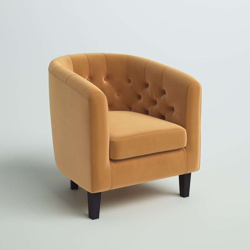 Fauteuil Modway Prospect, Velours cognac