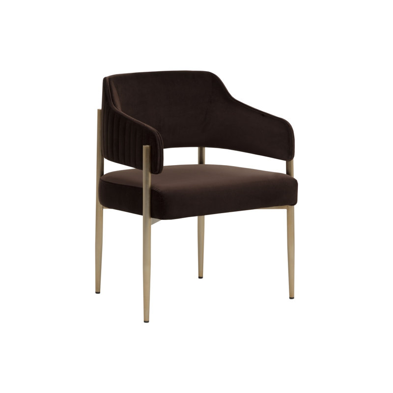 Upholstered Armchair, Diamond Mink