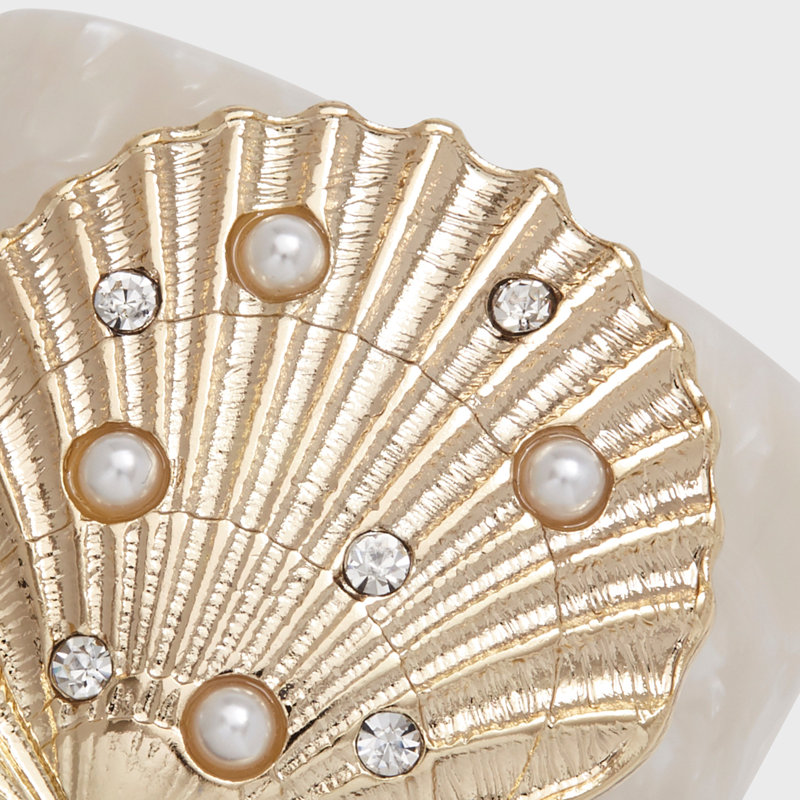 Shell Resin Napkin Rings, Pearly White