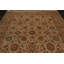 Tapis de zone en laine noué la agra brune 8 pi x 9 pi 1 po one-of-kind Slatington