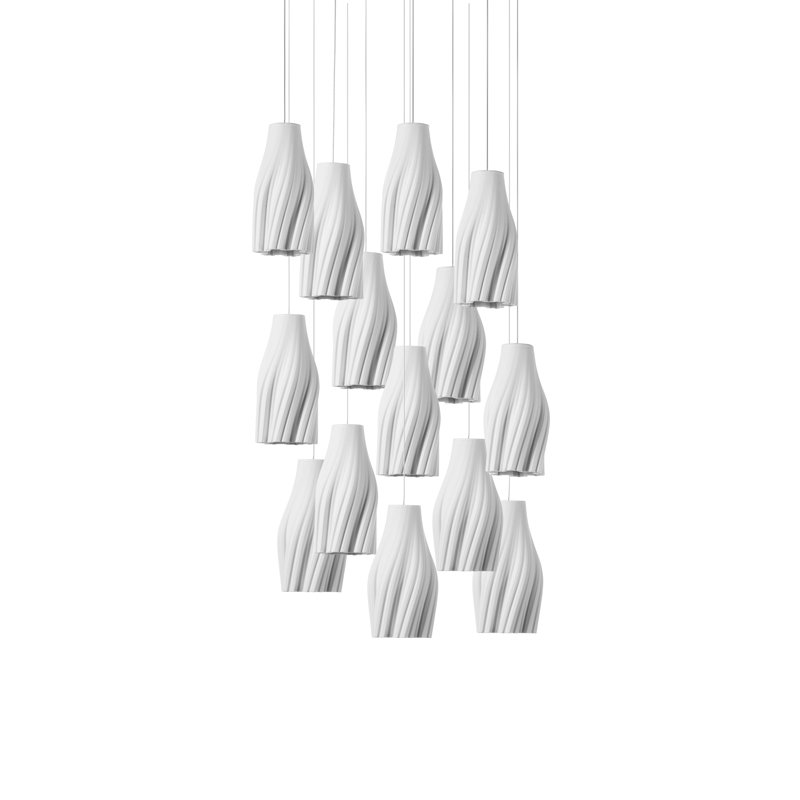 Luminaire suspendu rond à 15 lumières Posh