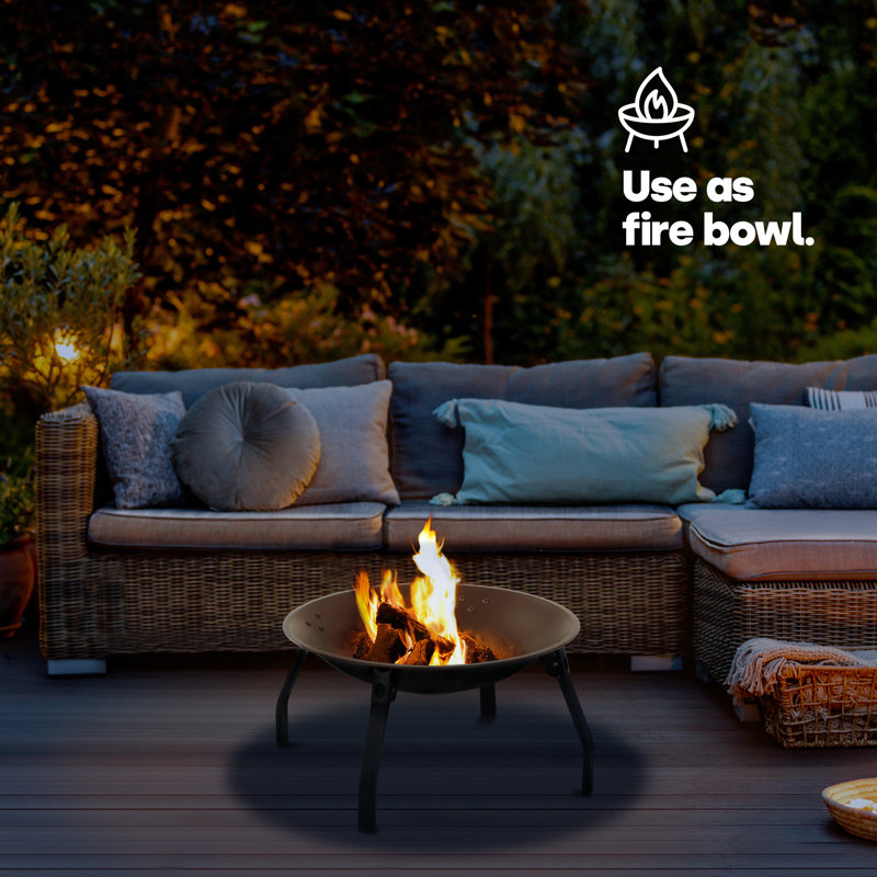 Bumber Round Cast Iron Smokeless Fire Pit