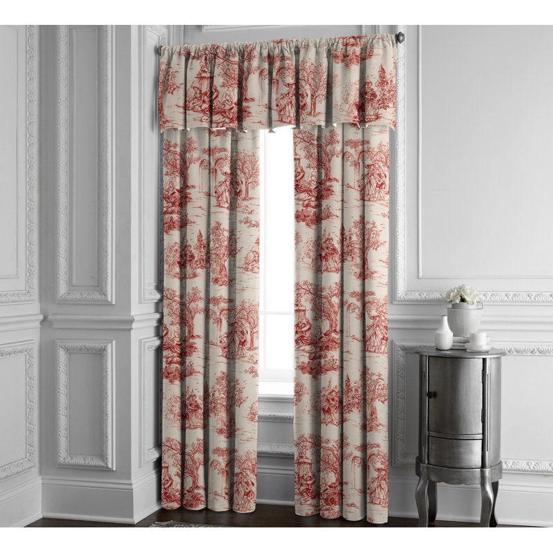 Panneau de rideau simple obscurcissant avec passe-tringle Promenade, Rouge, l 50" x L 84"