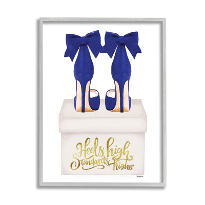 High Standards Blue Heels Framed Giclee Art by Amanda Greenwood