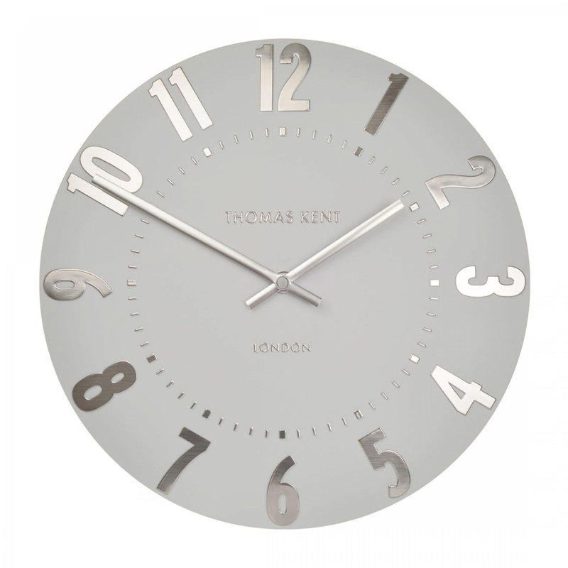 Mulberry Metal Wall Clock, Cloud Grey, Small