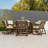 7Pcs Outdoor Dining Set for 6, Acacia Wood Round Table with Umbrella Hole and 6 Cushioned Chairs-117618980