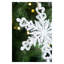 Ornement suspendu en forme de flocon de neige en fer blanc, boule d'hiver 6,3 x 1,8 x 6,7 pouces, ensemble de 6