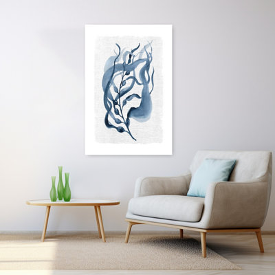 Art contemporain abstrait bleu marine