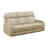 Alabaster Beige Leather Living Room Recliner Sofa set, with wireless charging station
