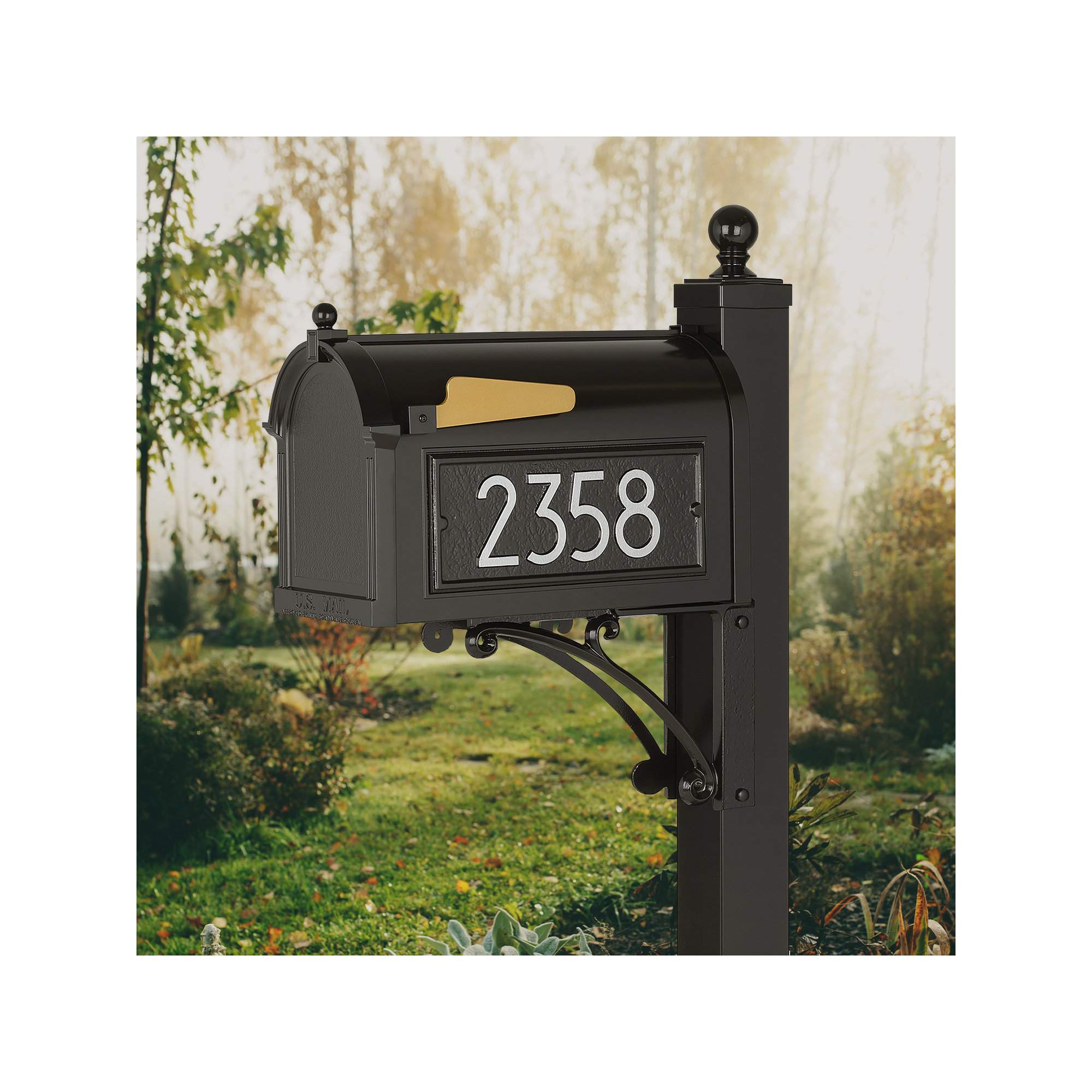 Modern Mailbox, Black/Silver, Yes