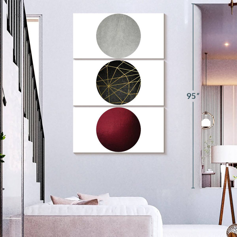 Avery Burg Black Gold Geo I, 74" H x 48" W