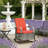 Outdoor Rocking Rattan Recliner with Red Cushions-883454710-883454711