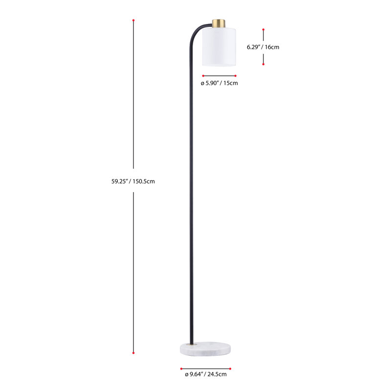 Lampe sur pied 60 po Delao