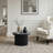 Crystopher Natural Wood Fluted Round Coffee Table-2058719732