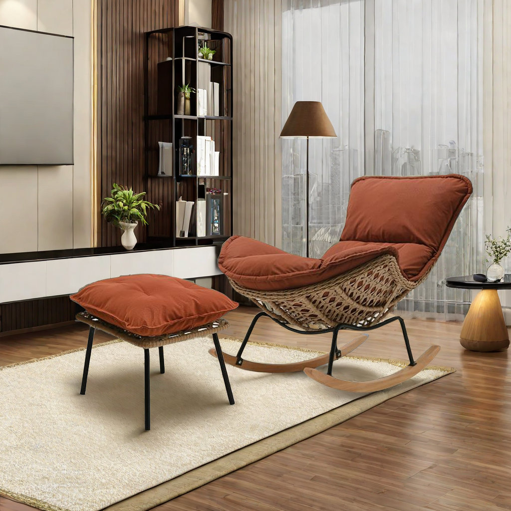 ComfySofa.s PE alloy woven rocking chair | Wayfair