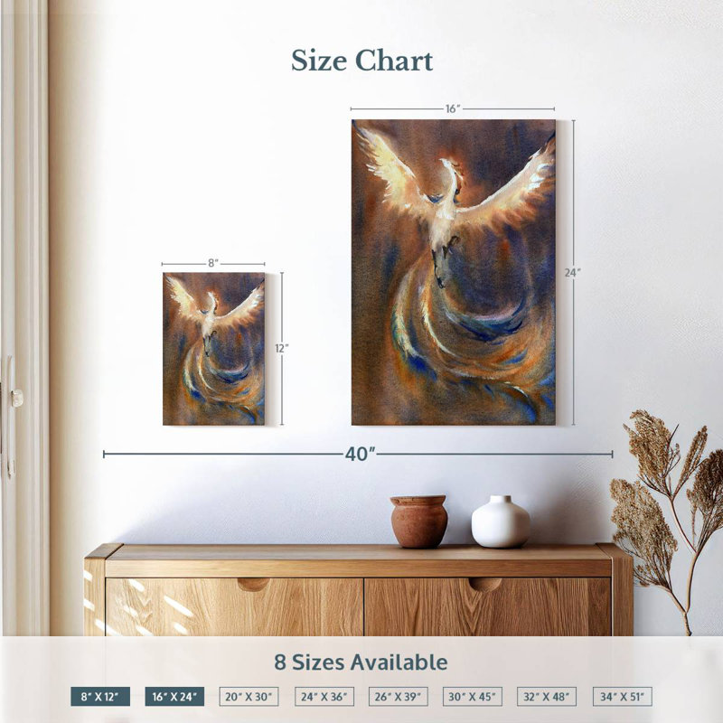 Kelan Rising Phoenix, 12" H x 8" W