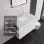 Meuble-lavabo flottant avec comptoir en marbre de culture et portes à fermeture en douceur-1787532348
