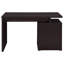 Reversible Office Desk With 2 Drawers In Cappuccino Finish | Gift Idea-1673496745