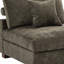 Chaise rembourrée sans accoudoirs en chenille chameau avec dossier rembourré, module de fauteuil simple pour canapé modulaire-27806438-9778267