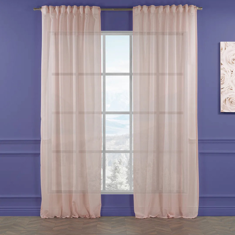 Rideaux extra larges et extra longs, L 100 po x L 228 po, Rose