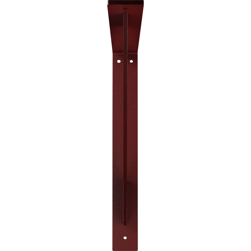 Support traditionnel en acier, H 16 po x l 2 po x P 16 po, Rouge vif martelé