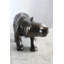 Décoration de la faune en aluminium fabriquée à la main grizzly qui marche 15 po x 6 po x H 10 po