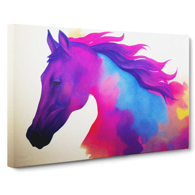 Vibrant Horse Vol.2 Abstract - Wrapped Canvas
