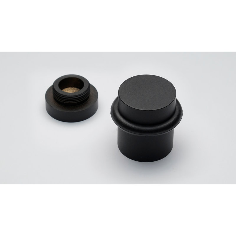 Miro Brass Floor Fixed Door Stop, Black Matte