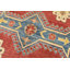 Tapis rouge en laine noué à la main de conception unique 6 pi x 8 pi 10 po Gafita