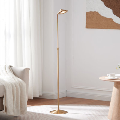 Isabella Contemporary Adjustable LED Reading Floor Lamp with Touch Control, Three Brightness Levels and USB Type-C Power