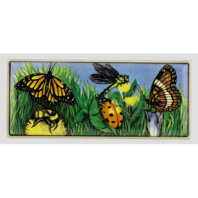 3" Butterfly Painting Pull Satin Nickel
