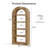 70.87" Tall Arched Bookcase-1809209698