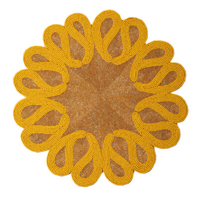 Krieger Glass Floral Round Placemat