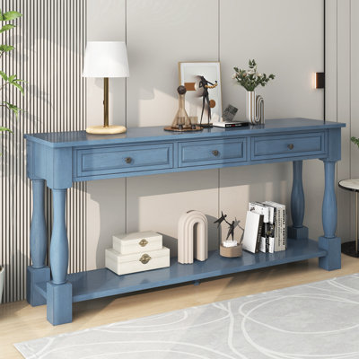 Console Console de 63 po de long avec tiroirs et tablette pour le vestibule