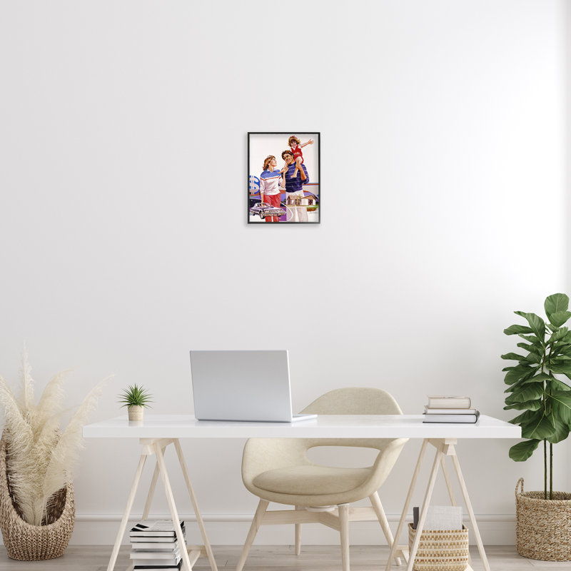 Giclée encadrée par Retro Family Nostalgia, conception par Wind River Studios, H 14 po x l 11 po, Giclée encadrée noir minuit
