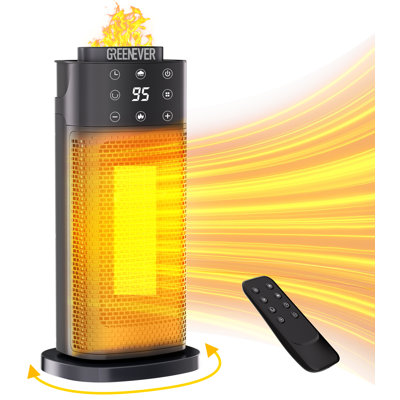 Space Heater Indoor with Humidifier PTC Electric Heaters with Remote Oscillation Timer 1500W Fast Heating
