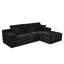 Canapés modulaires à compression, 272 cm (107 po) en velours côtelé, forme moderne en L pour la maison-1351837604