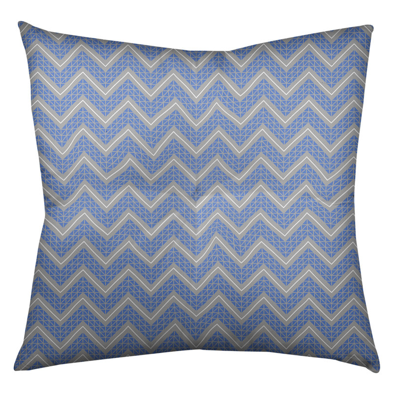 Coussin Rhonda Cheval, 26 po x 26 po, Bleu clair / jaune