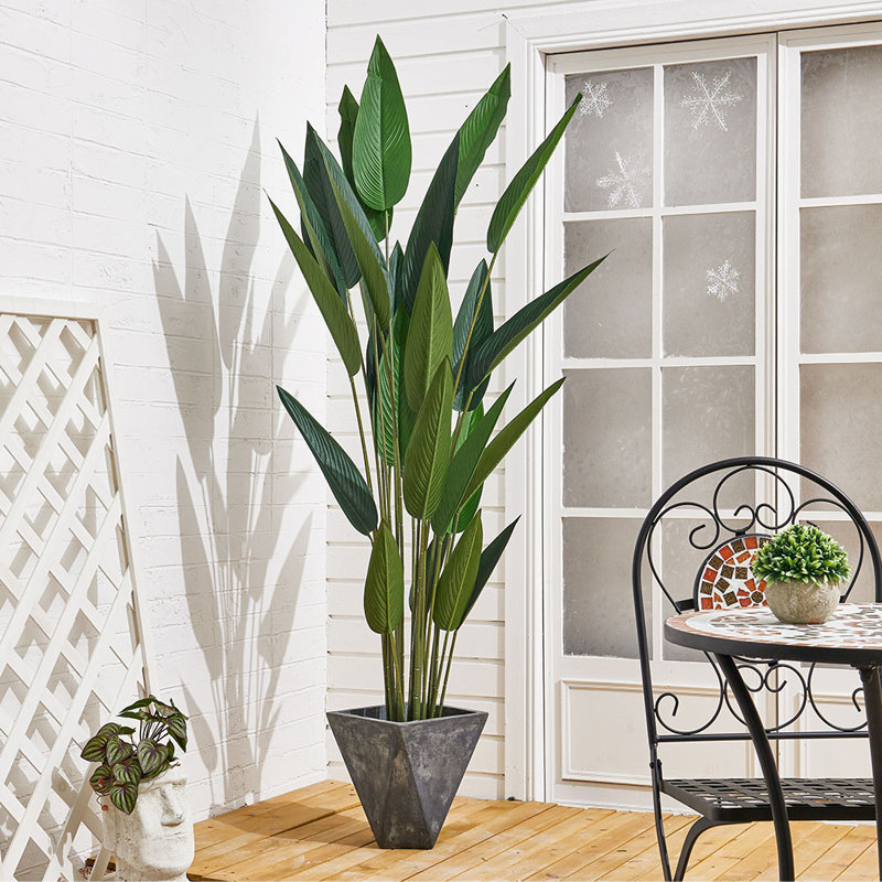 New 20 Leaves Bird of Paradise Artificial Potted Plant, 180cm H x 17cm W x 14.5cm D