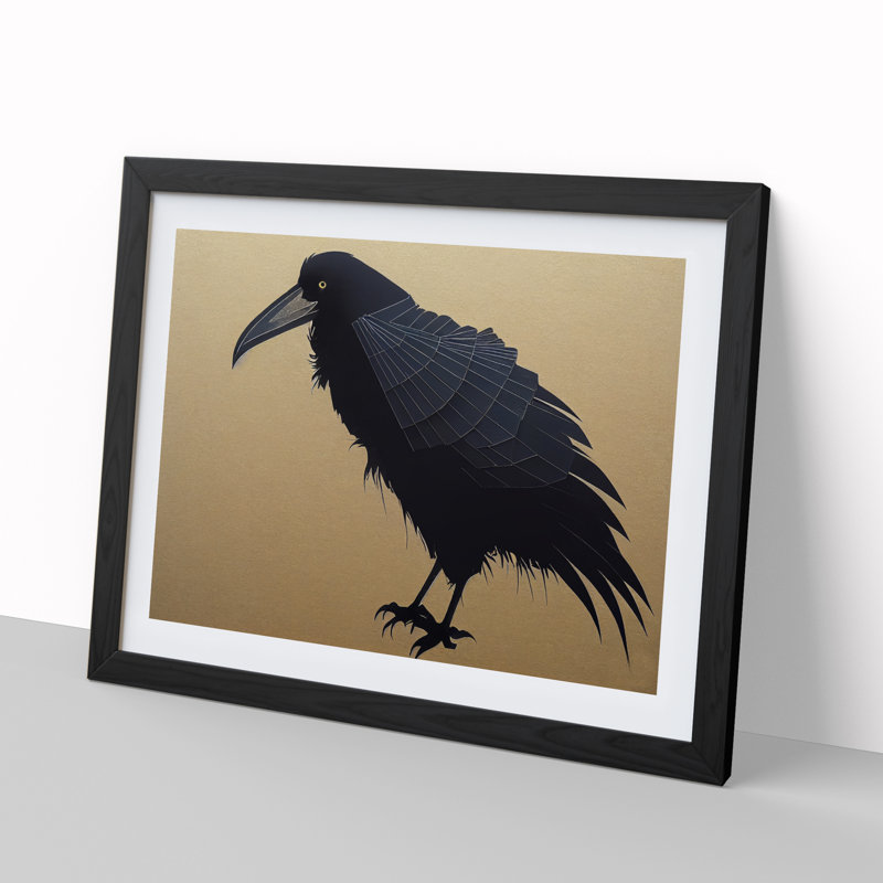 Raven Bird Vol.3 - Single Picture Frame Print, Black, 46cm H x 64cm W x 2cm D