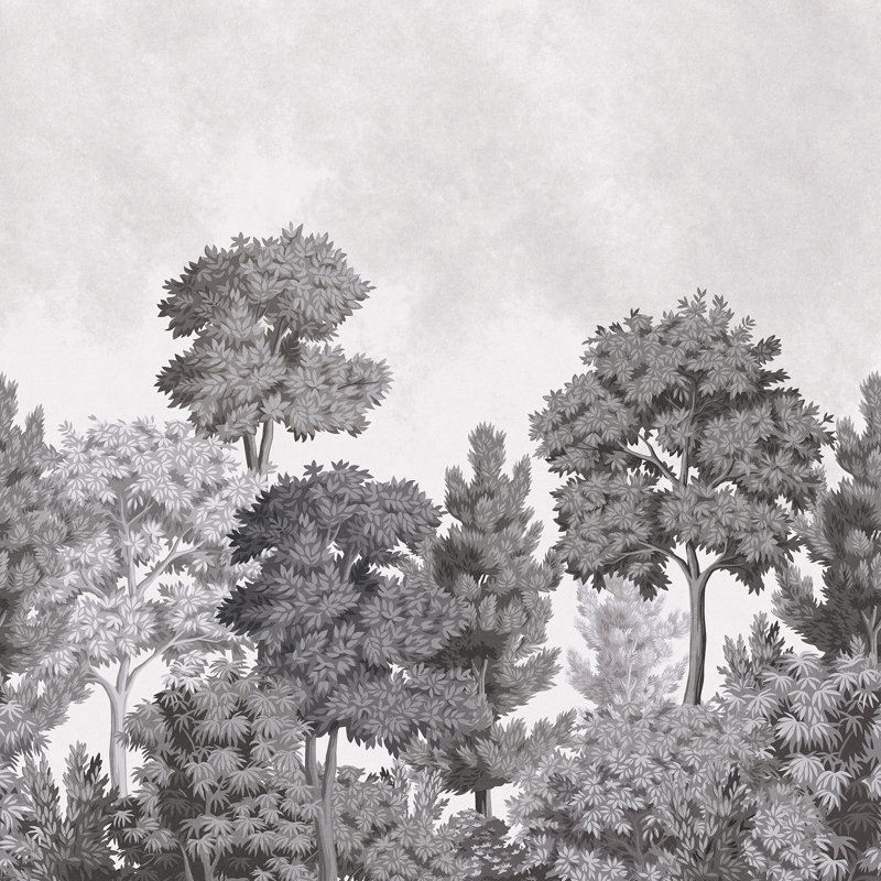Corinna Mono Wall Mural, Gray