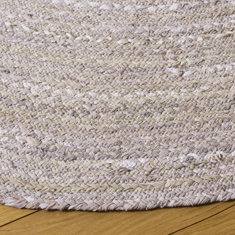 Knutson Hand Woven Cotton Geometric Rug, Round 5'