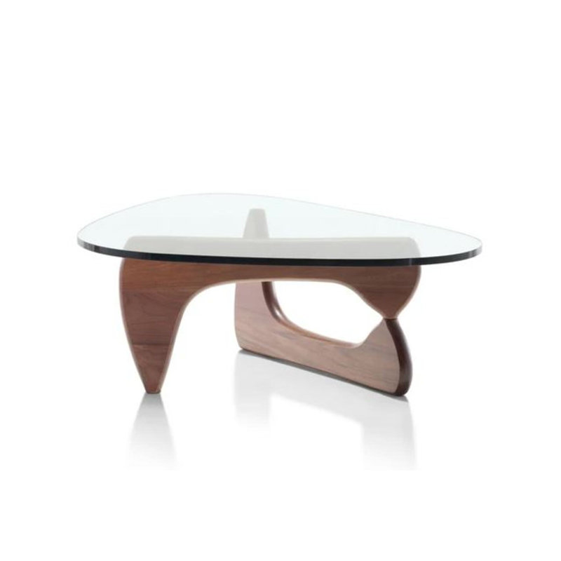 Triangle Coffee Table, Walnut, 16" H x 41" L x 26" W