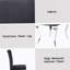 Tissu noir et chaise d'appoint en acier inoxydable (ensemble de 2)