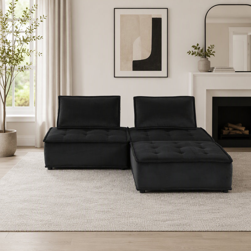 80 " Velvet Sectional