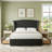  Modern Glam Queen Velvet Upholstered Platform Bed with 2 Storage Drawers and Curved Wingback Headboard, Black-11630323-11630332