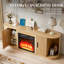 Curved TV Stand with Electric Fireplace-1013659617-1013659616