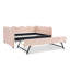 Lit de jour en vichy double avec couchette simple sans sommier, avec port USB et adorable tissu en forme de vague-1837932110